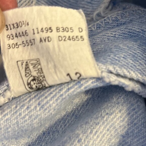 Vintage Union Made Lee Light-Wash High-Rise Jeans Sz Size 14 - Picture 8 of 8